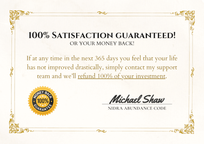 Nidra Abundance Code-Money-Back-Guarantee